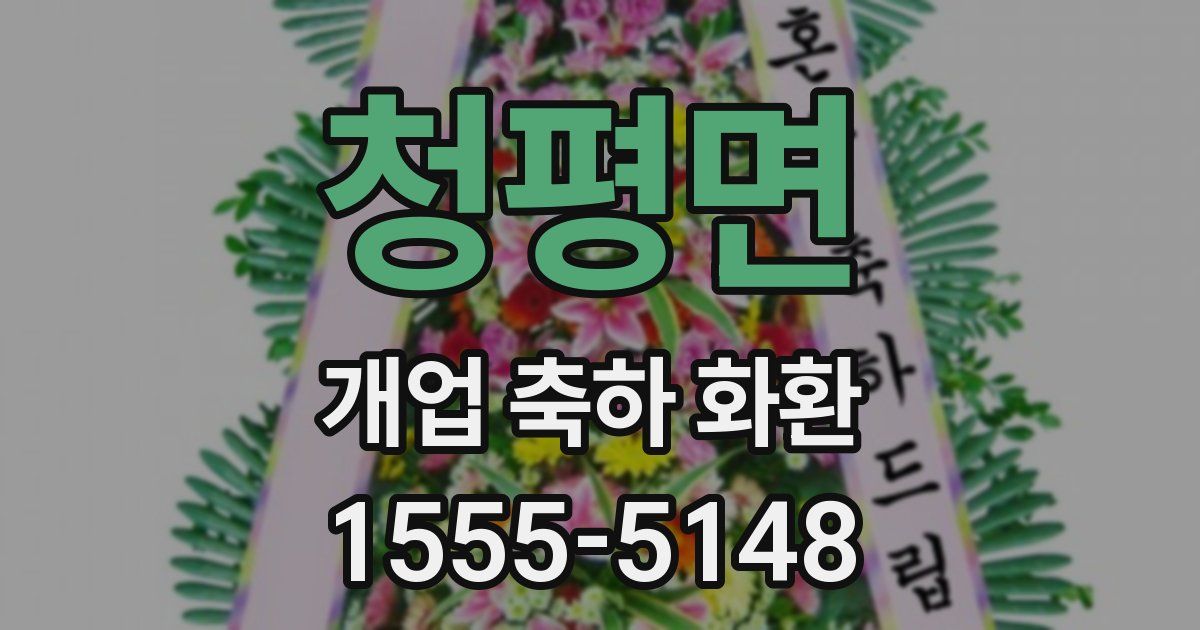 청평면 개업 축하 화환