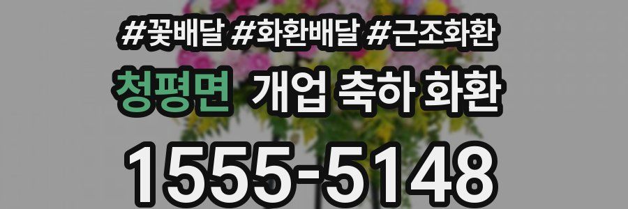 청평면 개업 축하 화환