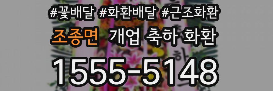 조종면 개업 축하 화환