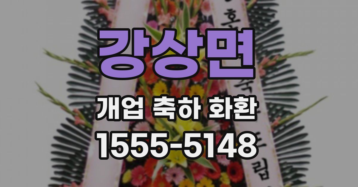 강상면 개업 축하 화환
