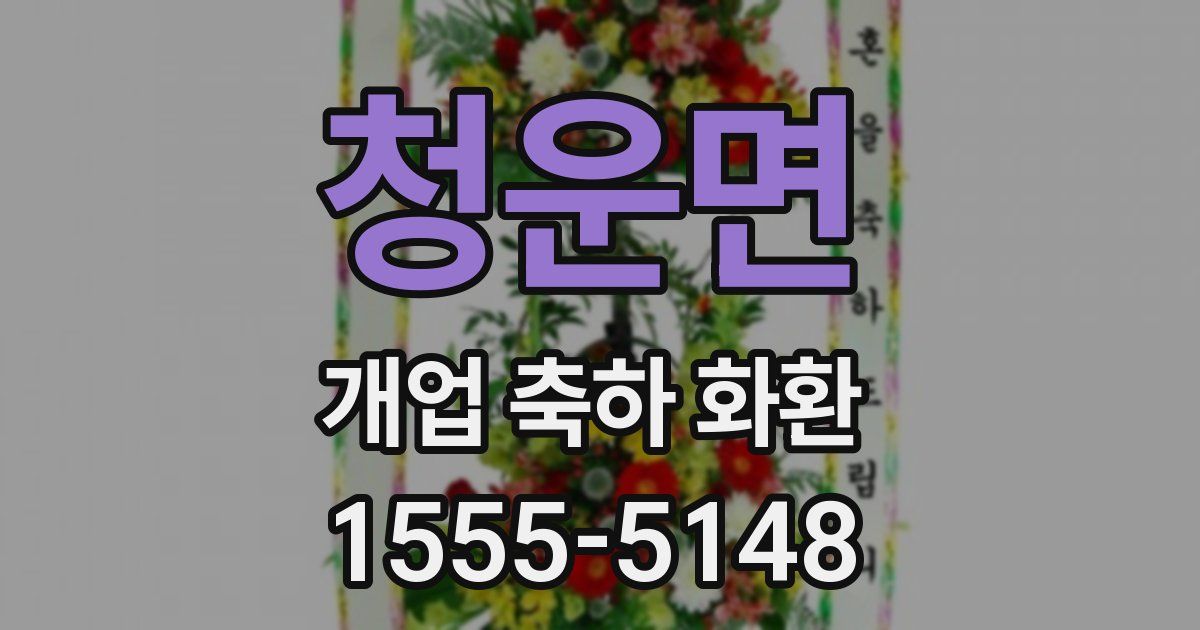 청운면 개업 축하 화환