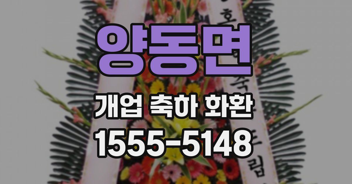 양동면 개업 축하 화환