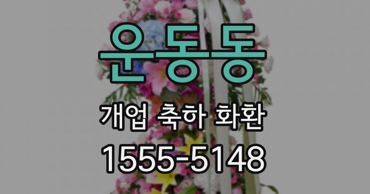 운동동 개업 축하 화환