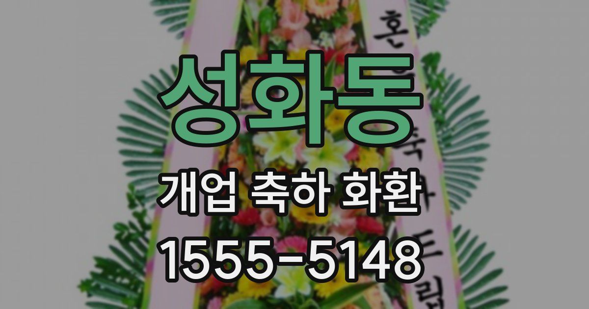 성화동 개업 축하 화환