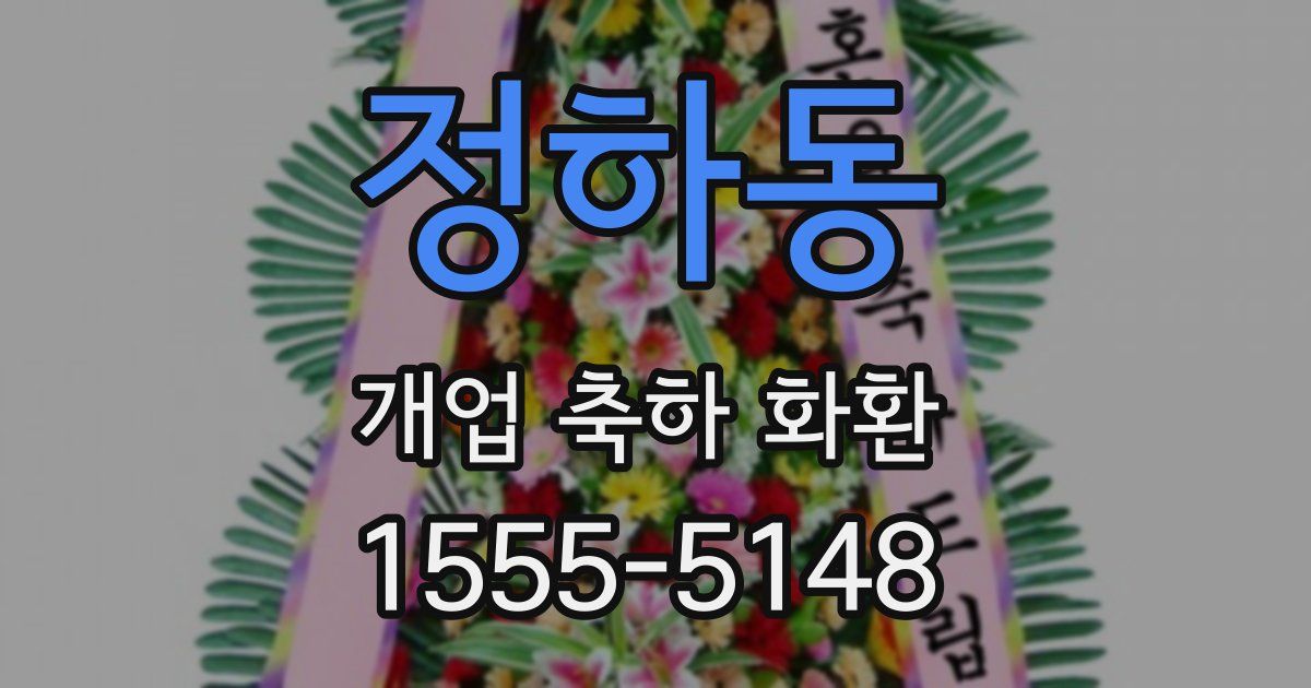 정하동 개업 축하 화환