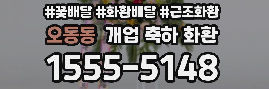 오동동 개업 축하 화환