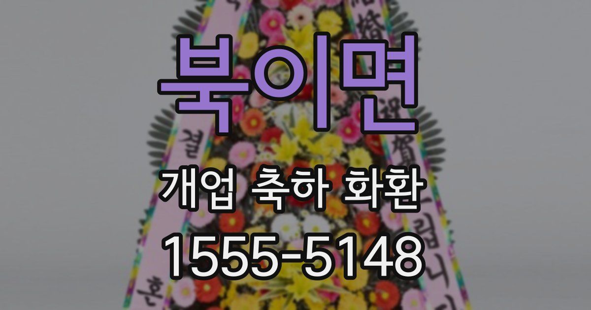 북이면 개업 축하 화환