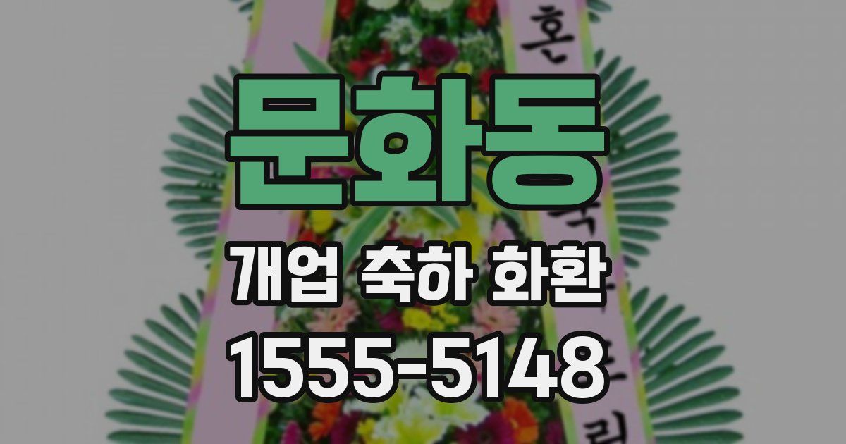 문화동 개업 축하 화환