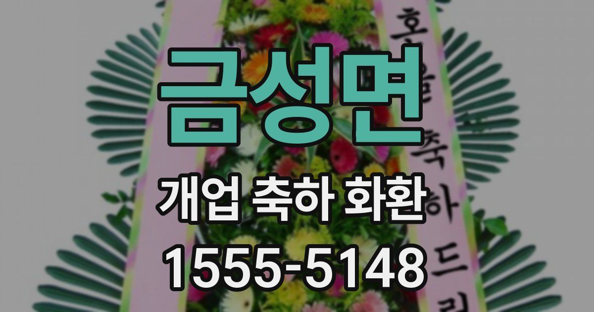 금성면 개업 축하 화환