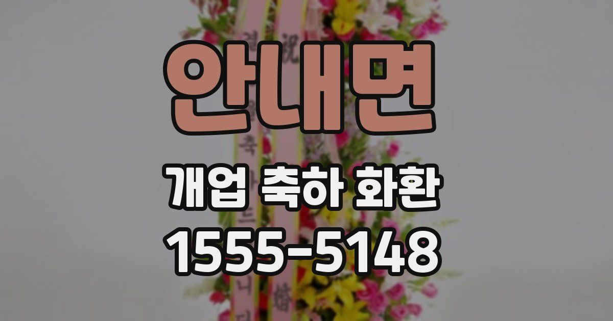 안내면 개업 축하 화환
