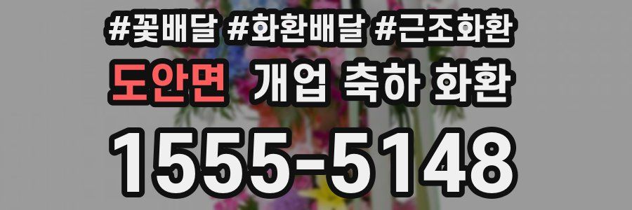 도안면 개업 축하 화환
