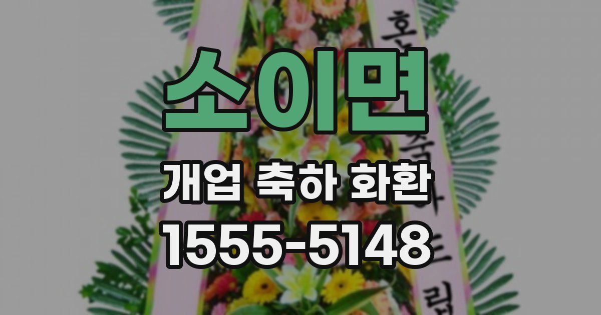 소이면 개업 축하 화환
