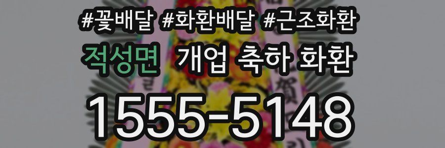 적성면 개업 축하 화환