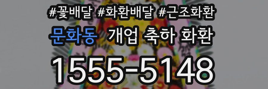 문화동 개업 축하 화환
