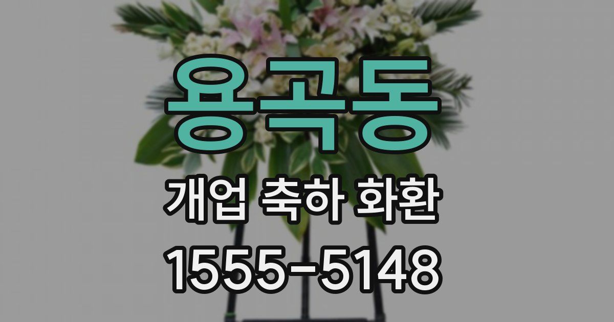 용곡동 개업 축하 화환