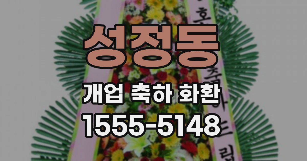 성정동 개업 축하 화환