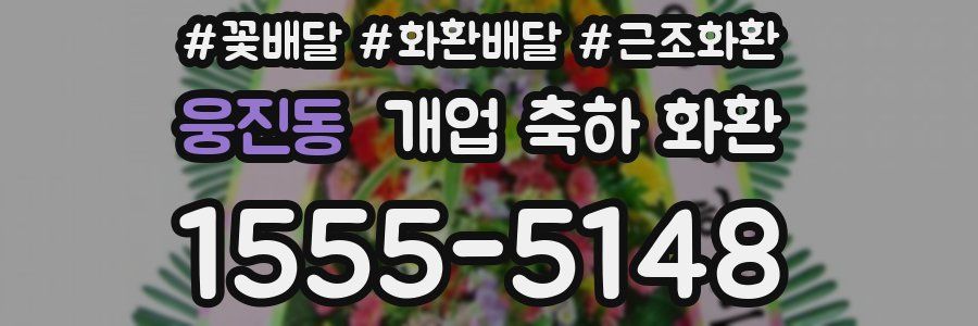 웅진동 개업 축하 화환
