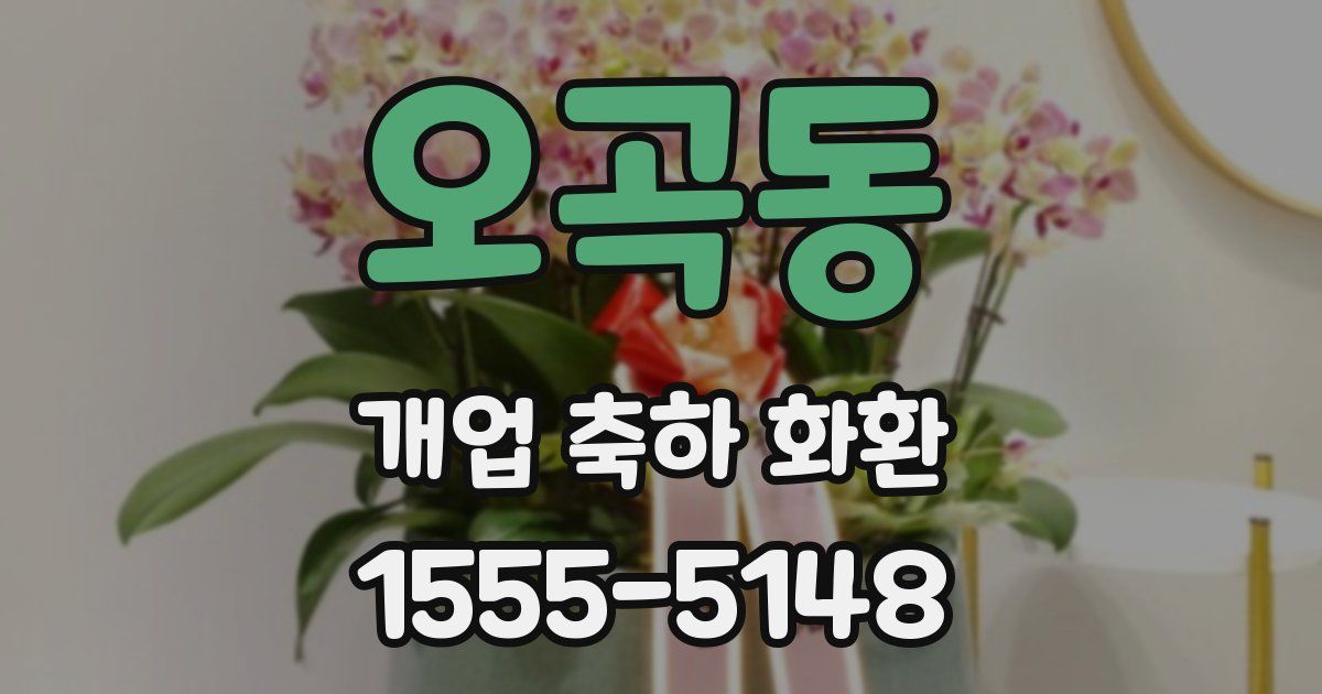 오곡동 개업 축하 화환