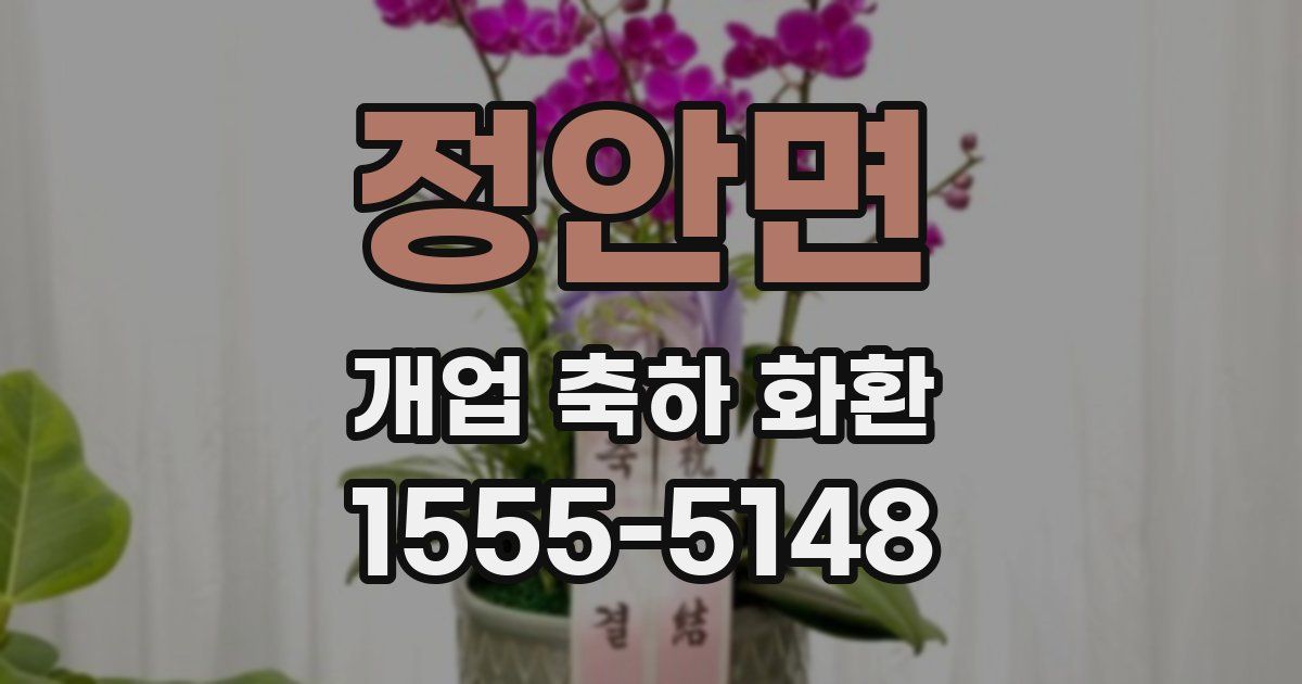 정안면 개업 축하 화환