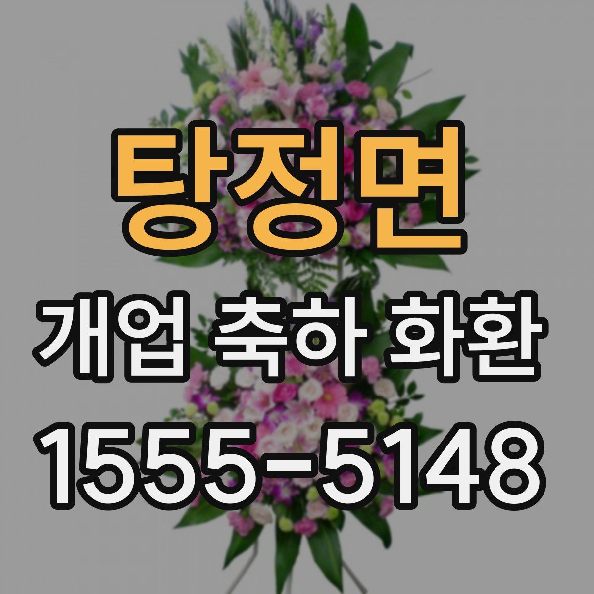 탕정면 개업 축하 화환