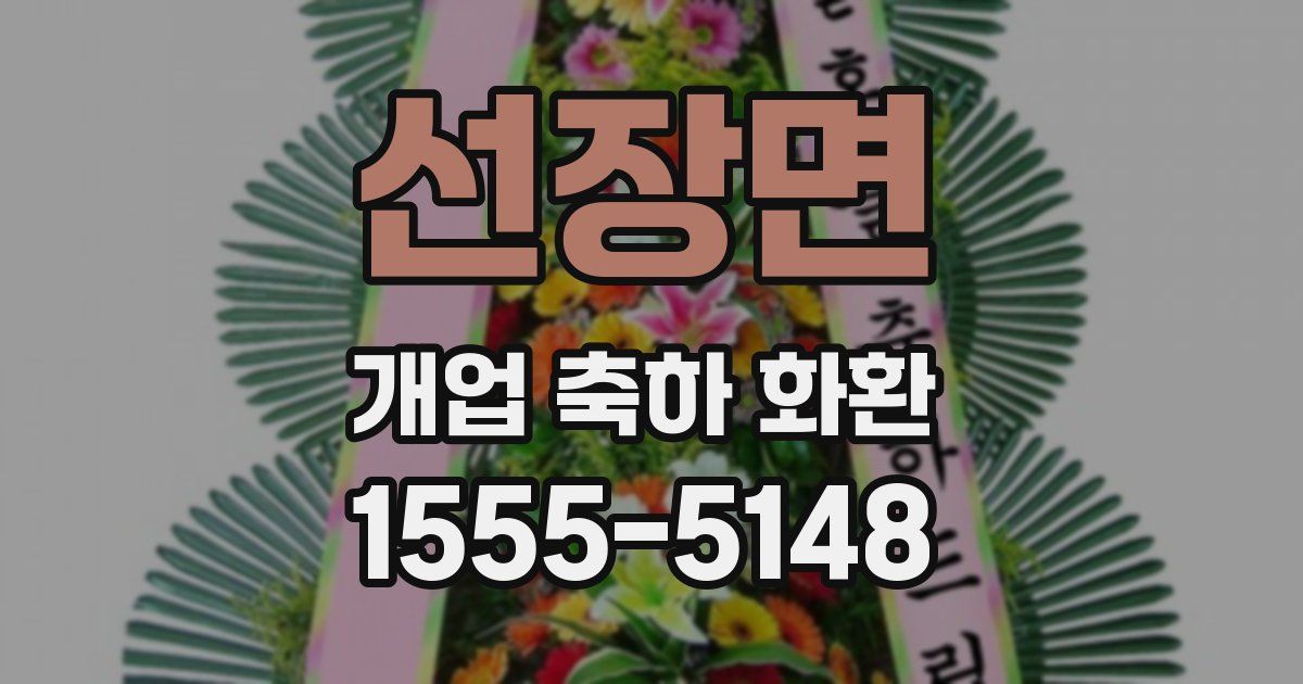 선장면 개업 축하 화환