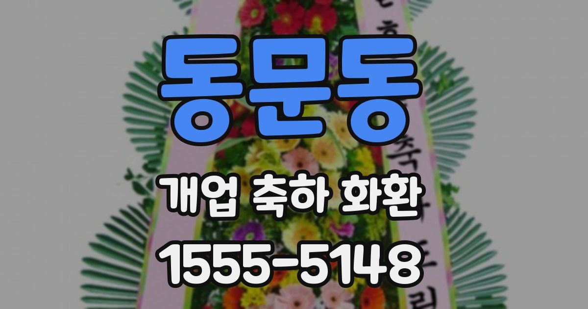 동문동 개업 축하 화환