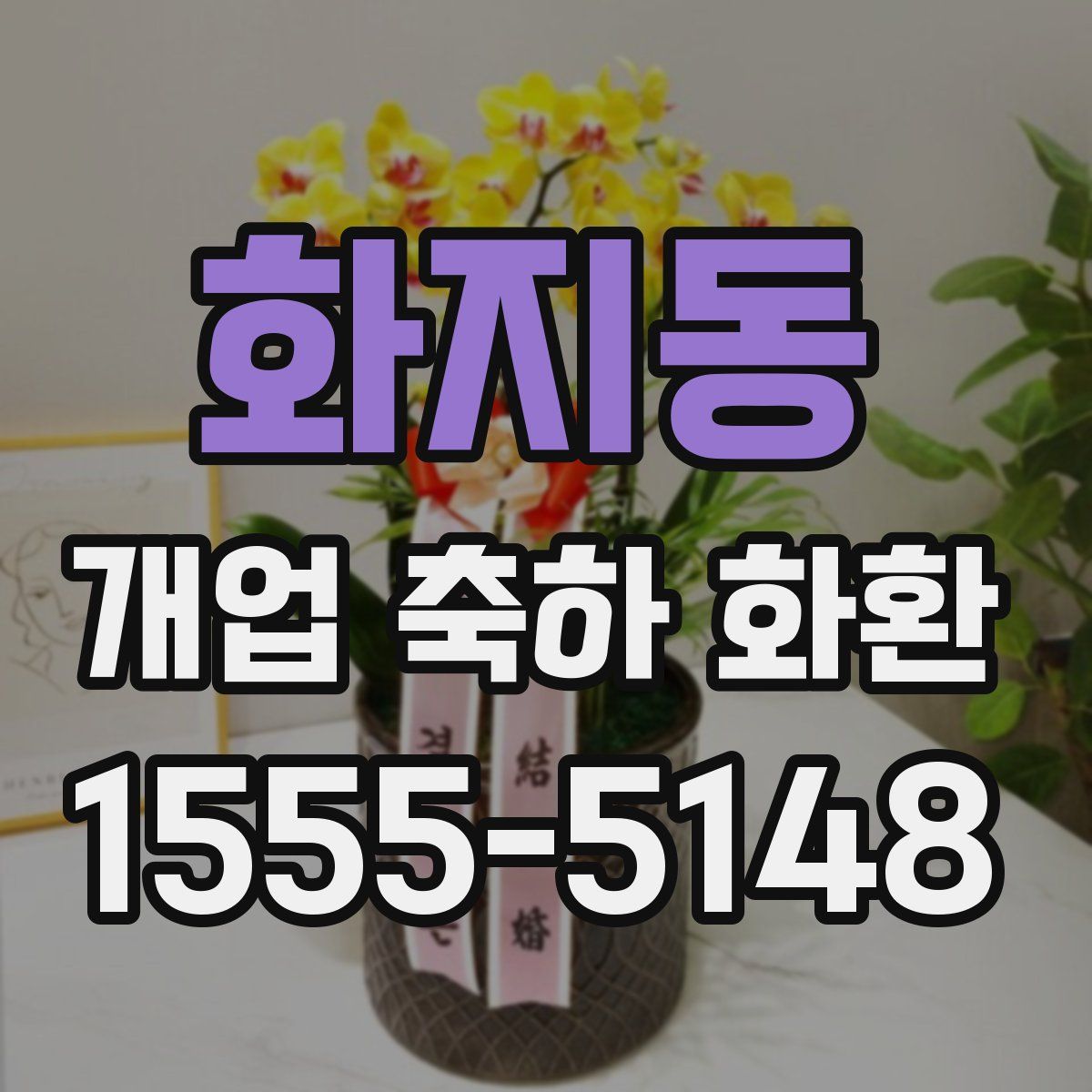 화지동 개업 축하 화환