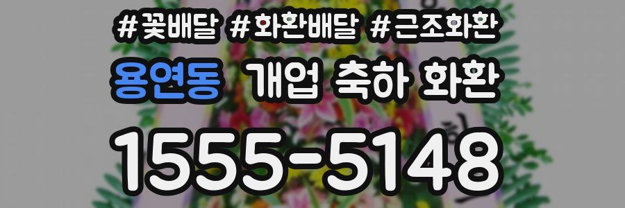 용연동 개업 축하 화환