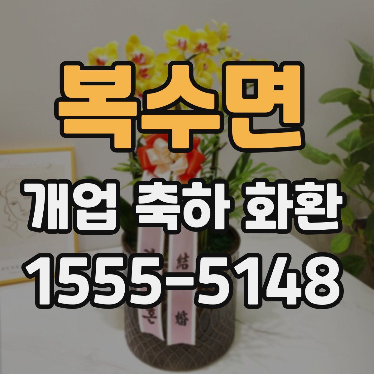 복수면 개업 축하 화환
