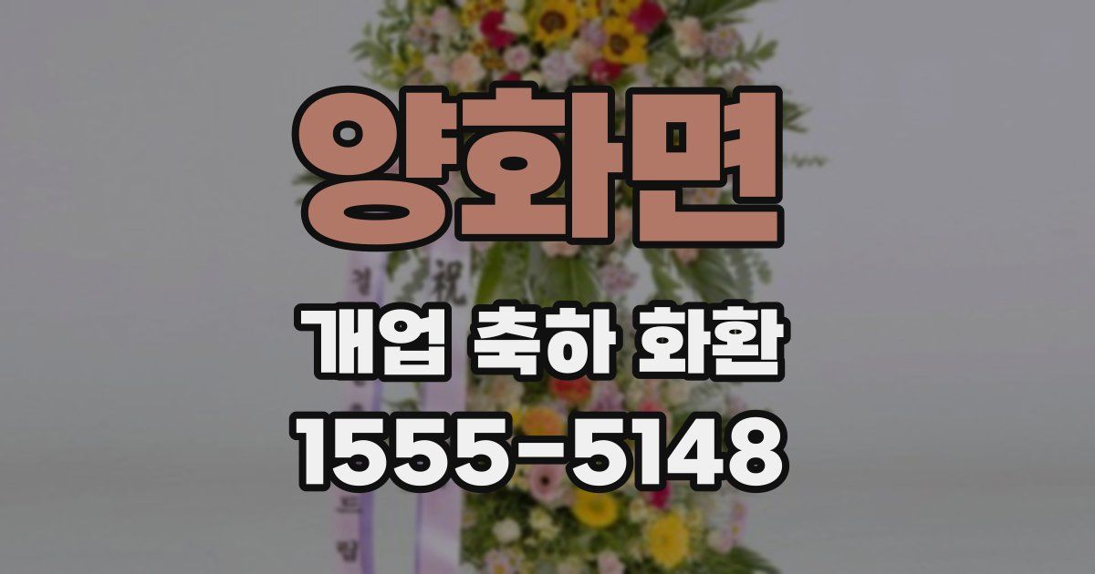 양화면 개업 축하 화환