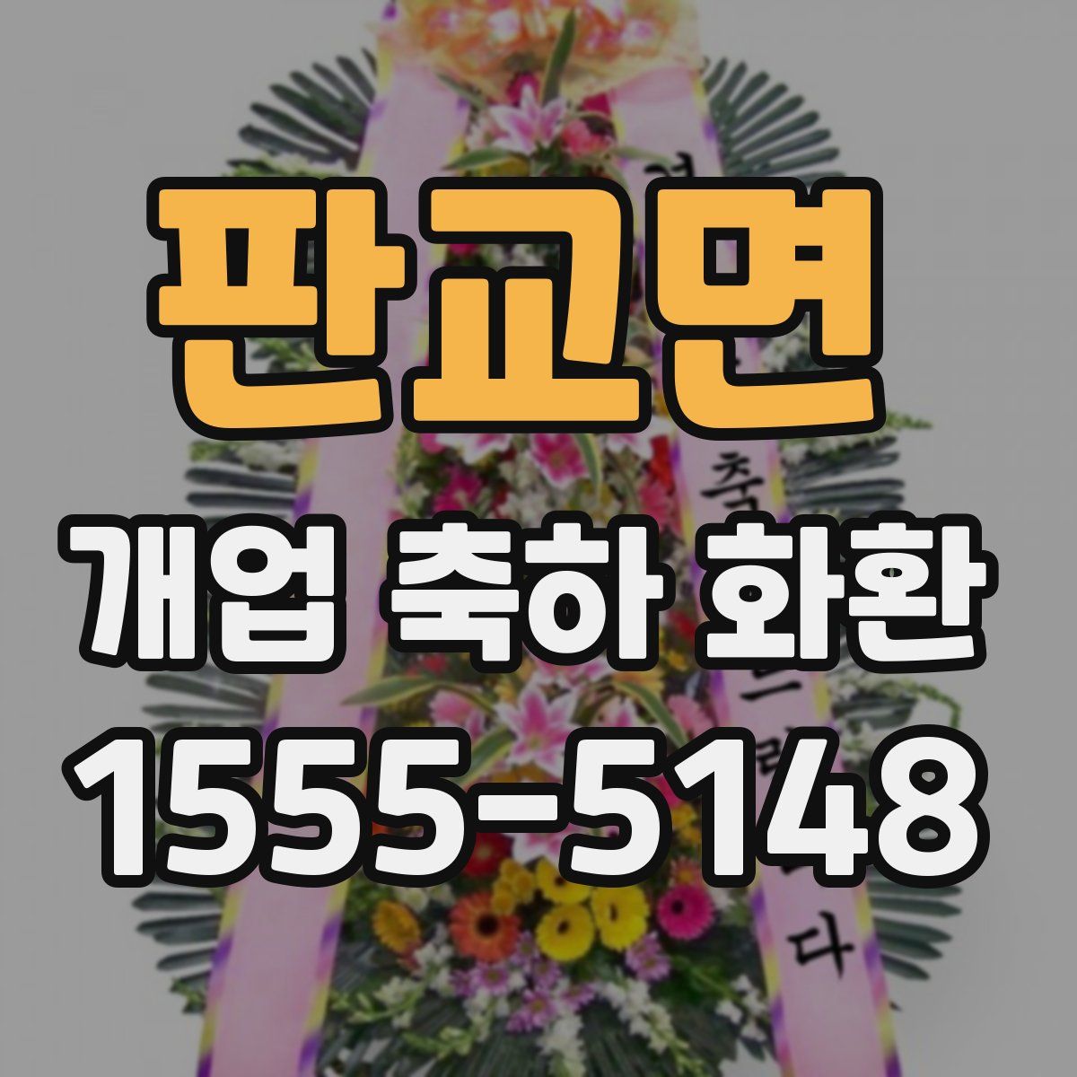 판교면 개업 축하 화환