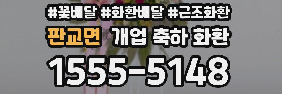 판교면 개업 축하 화환