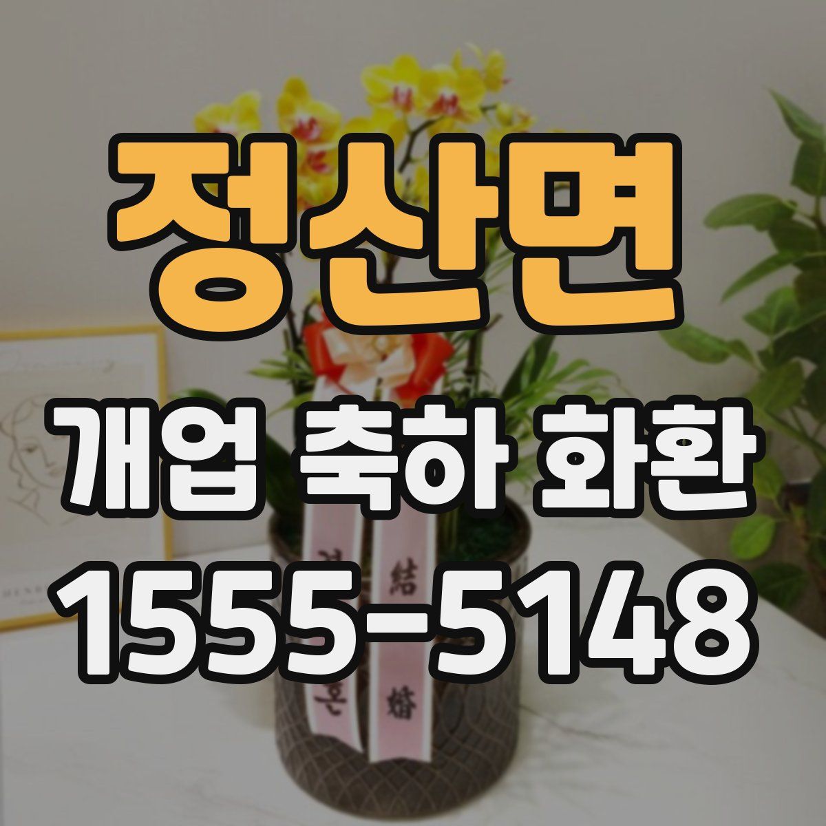 정산면 개업 축하 화환