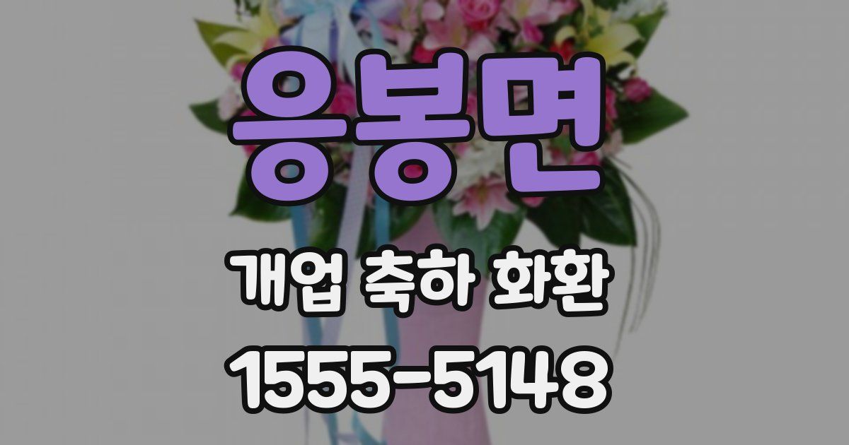 응봉면 개업 축하 화환