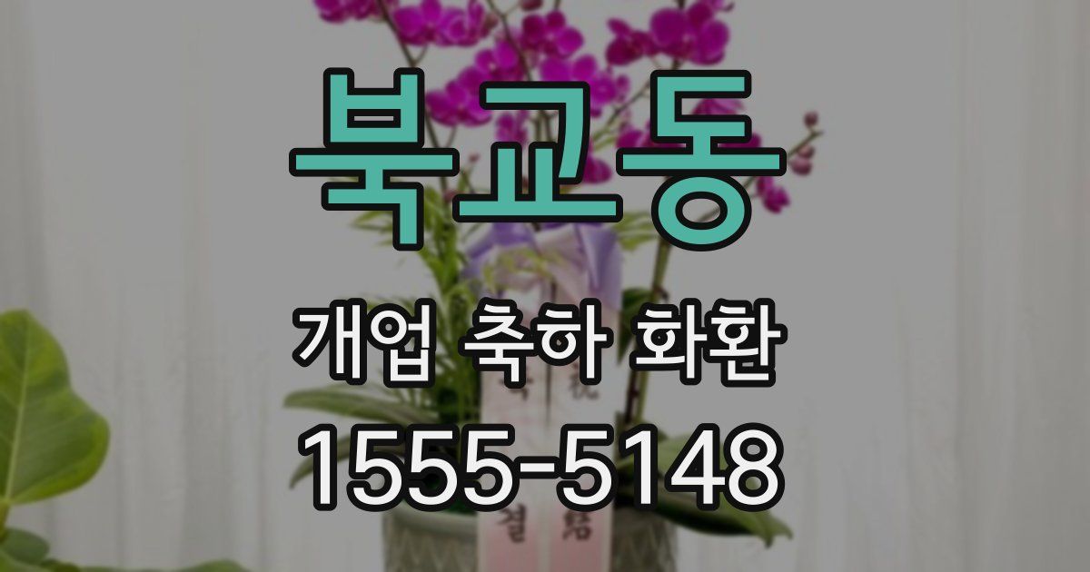 북교동 개업 축하 화환