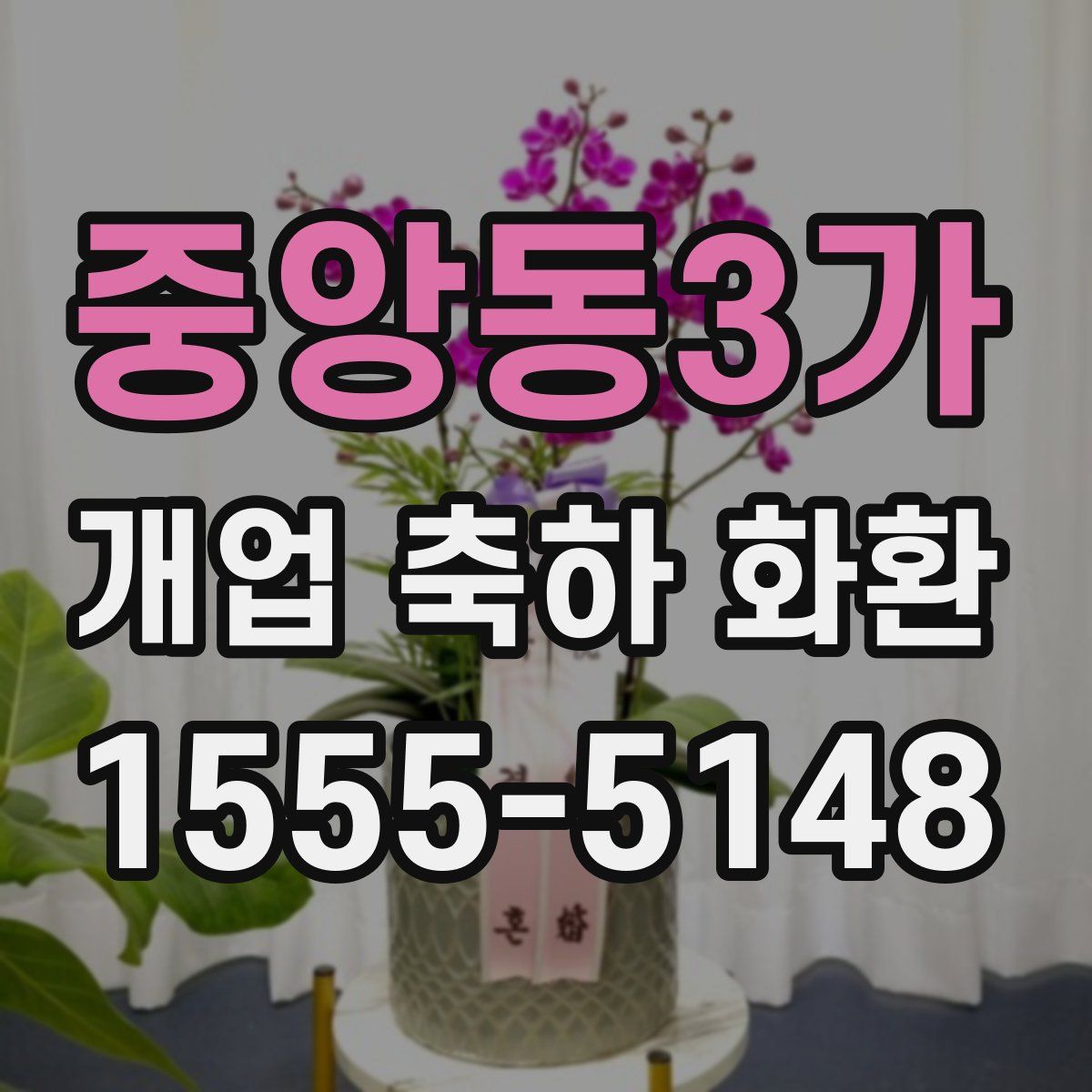 중앙동3가 개업 축하 화환