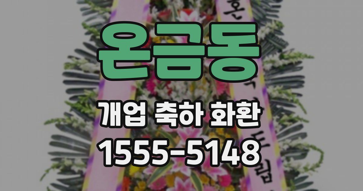 온금동 개업 축하 화환