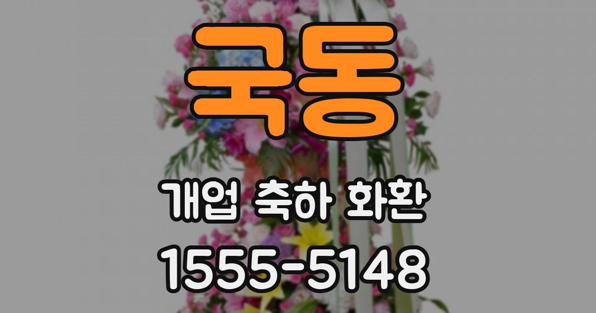 국동 개업 축하 화환