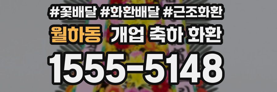월하동 개업 축하 화환
