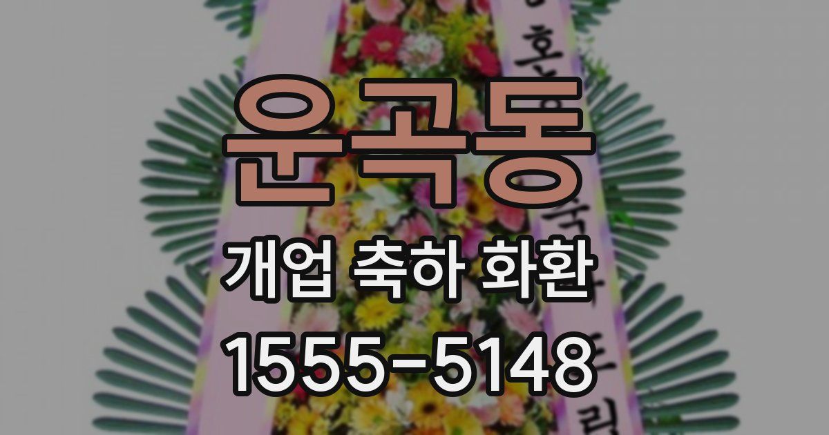 운곡동 개업 축하 화환
