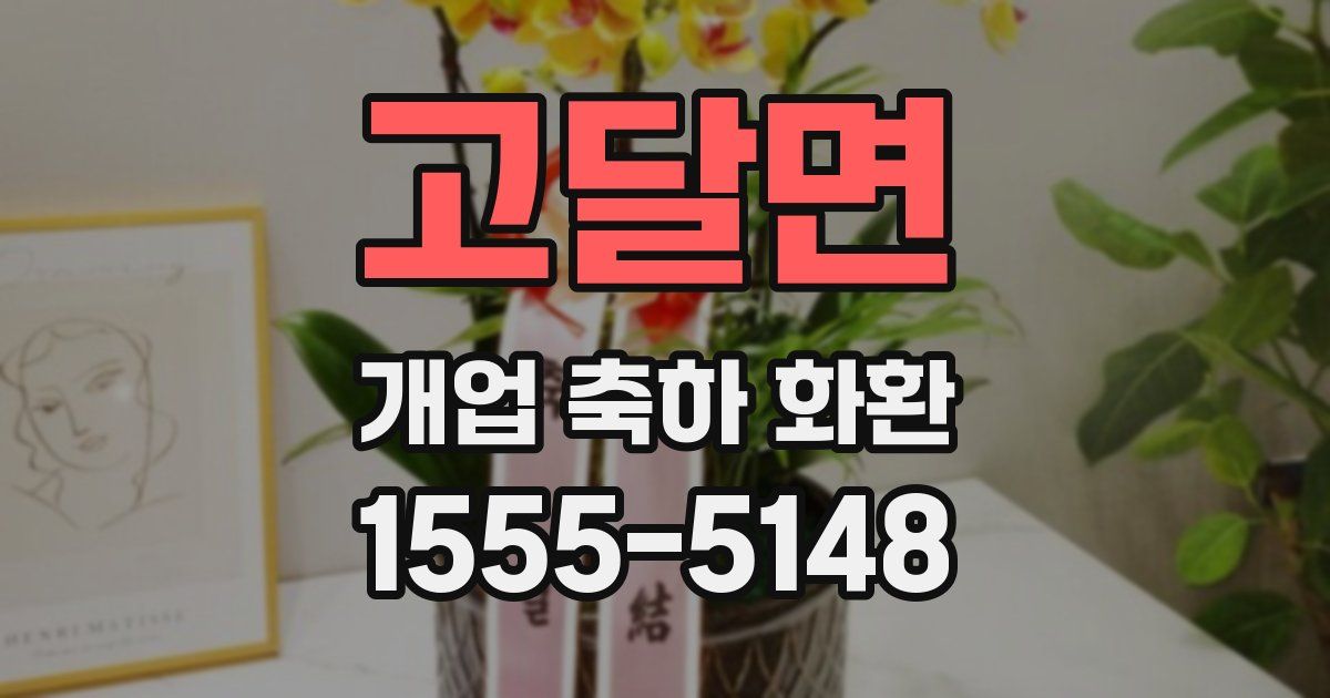 고달면 개업 축하 화환