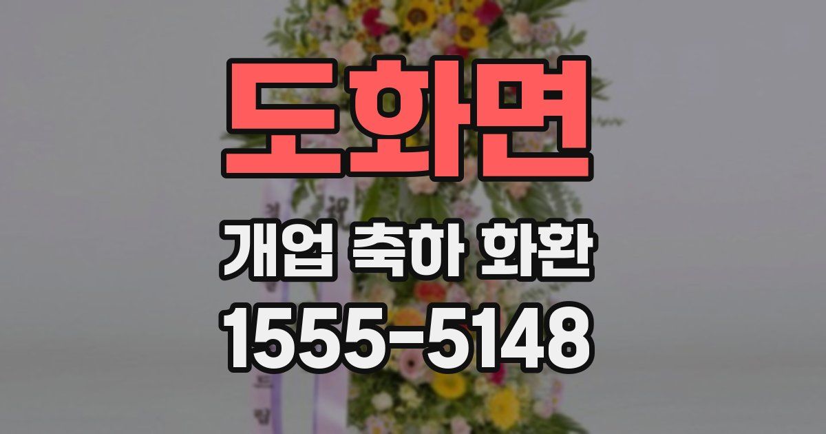 도화면 개업 축하 화환