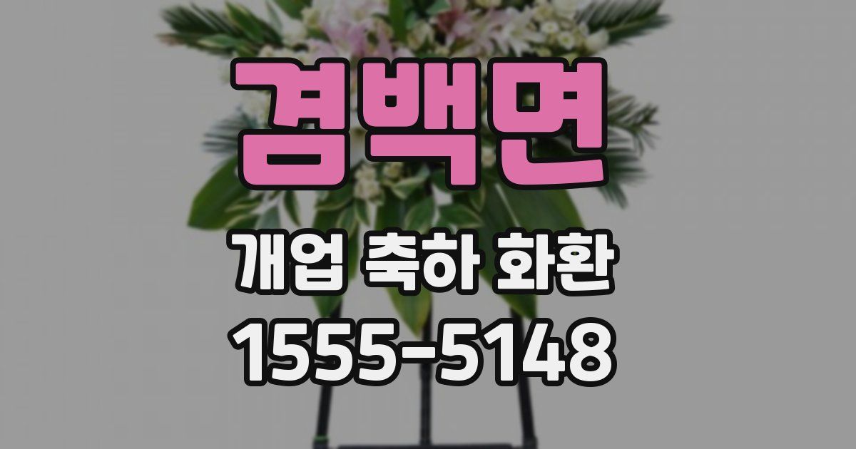 겸백면 개업 축하 화환