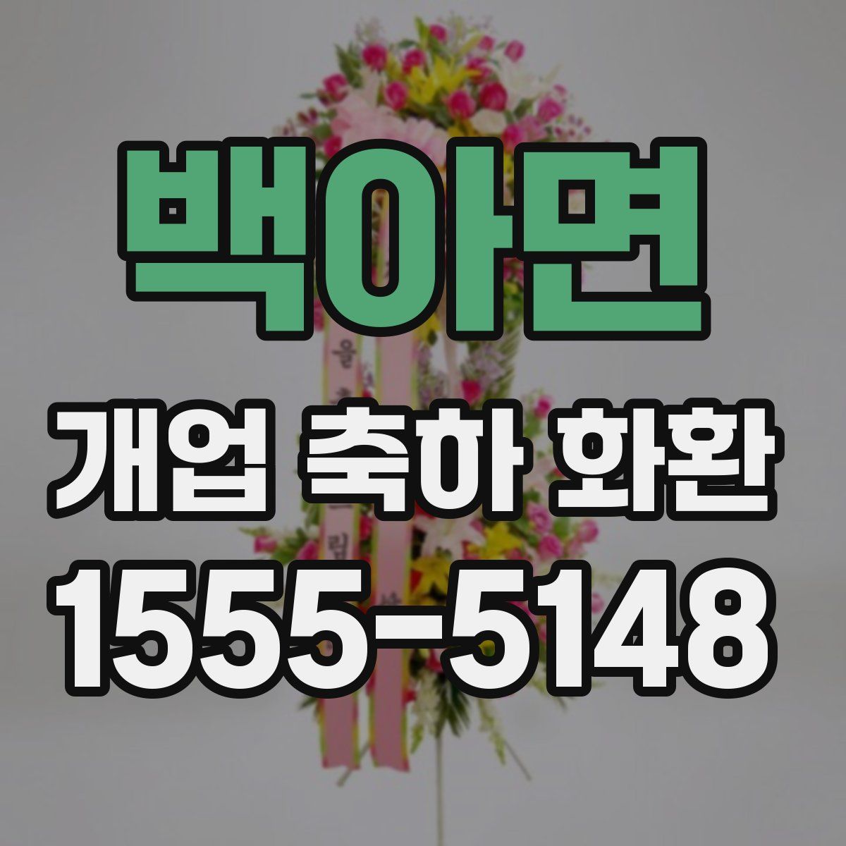 백아면 개업 축하 화환