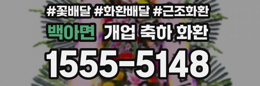 백아면 개업 축하 화환