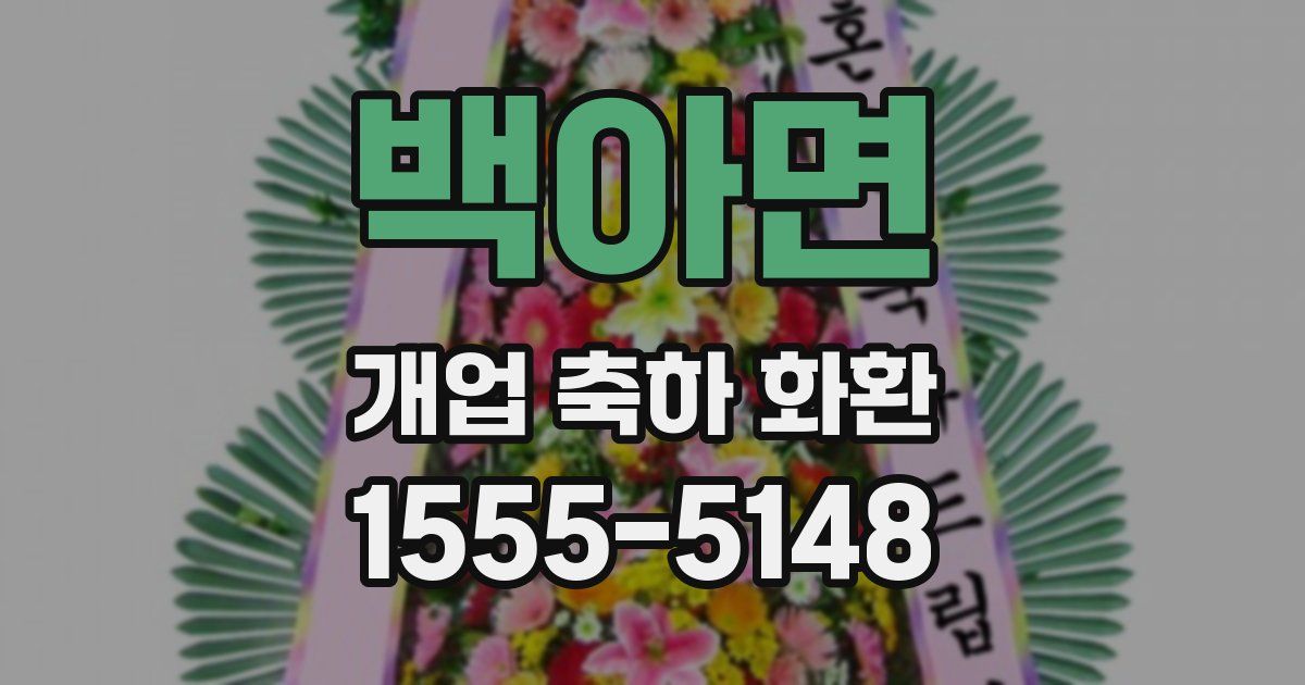 백아면 개업 축하 화환