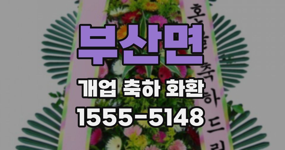 부산면 개업 축하 화환