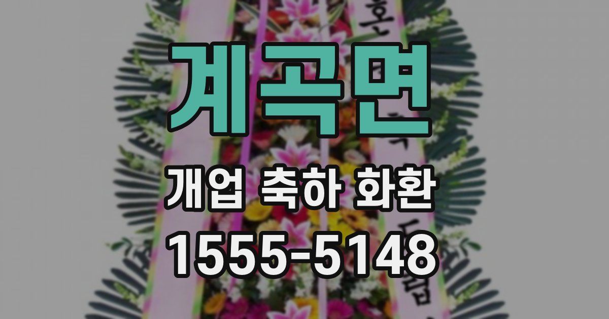 계곡면 개업 축하 화환