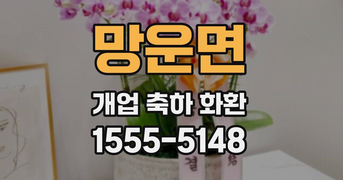 망운면 개업 축하 화환