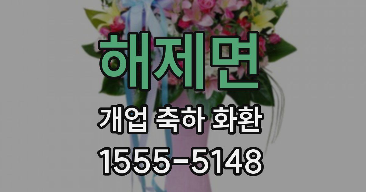 해제면 개업 축하 화환